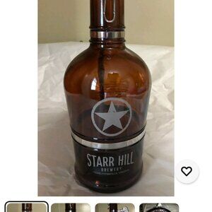 Starr Hill Brewery Amber Glass Growler with Swing Top